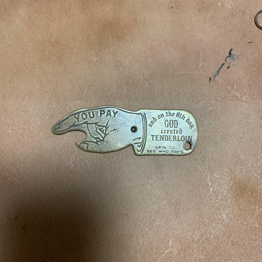 希少 TENDERLOIN テンダーロイン キーホルダー you pay 真鍮