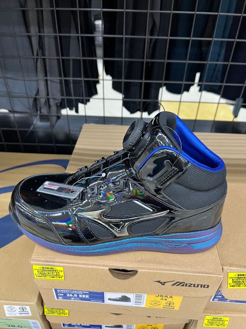 Mizuno J5AA 安全靴 26.5 EEE ブラック/ブルー