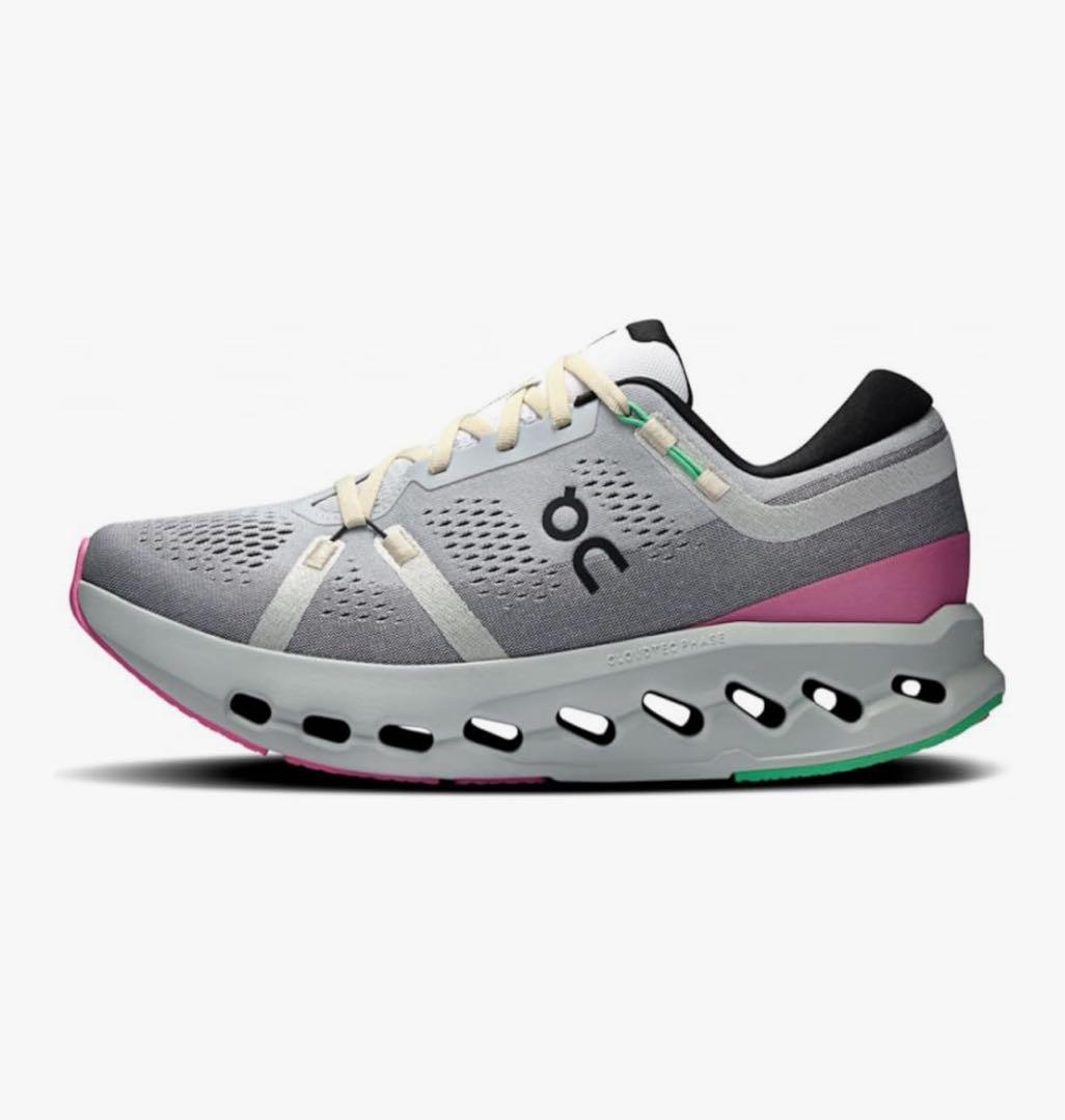 【タカナリ】On スニーカー グレー/ピンク　Cloudsurfer 2