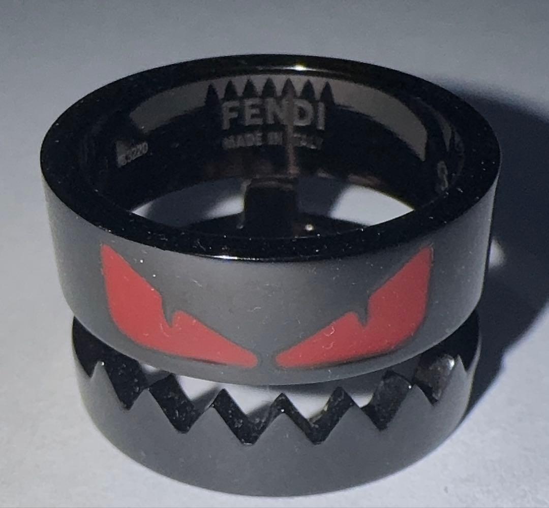 FENDI フェンディ　バグズ　モンスター　リング　指輪　サイズS ブラック