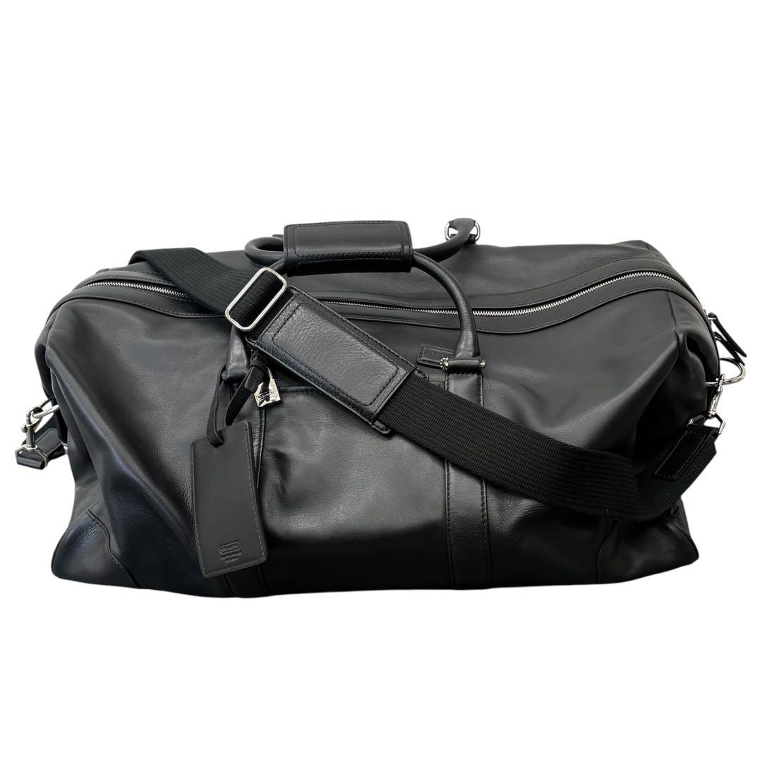 美品　コーチ　COACH F05404 ボストンバッグ　鍵付き　大容量　レザー