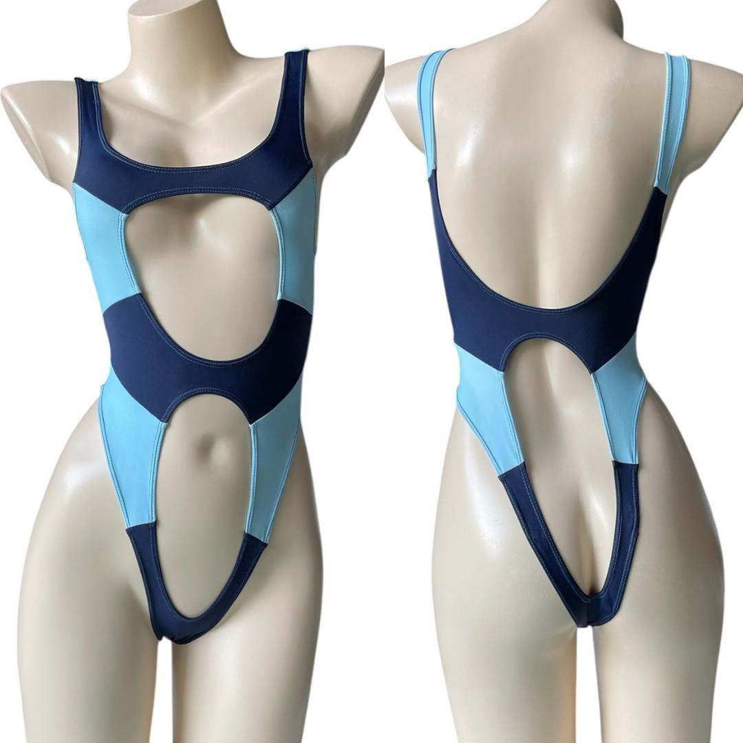 レオタード　パステルブルー×ネイビー ネイビー系 | レオタード | LEOTARD COLOR | バレエショップ フェアリー