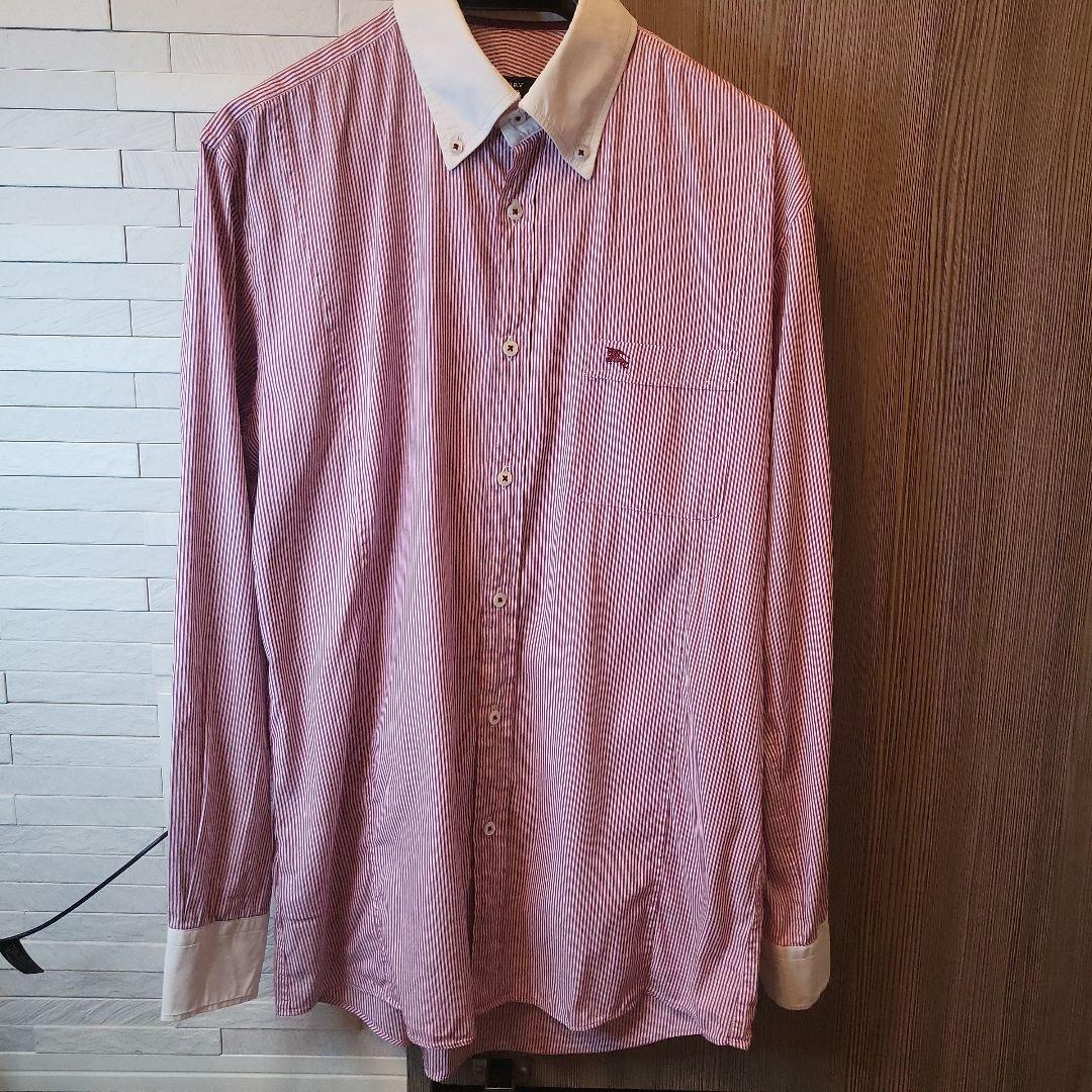 バーバリーブラックラベル クレリックシャツ 39 ボルドー系 - メルカリ