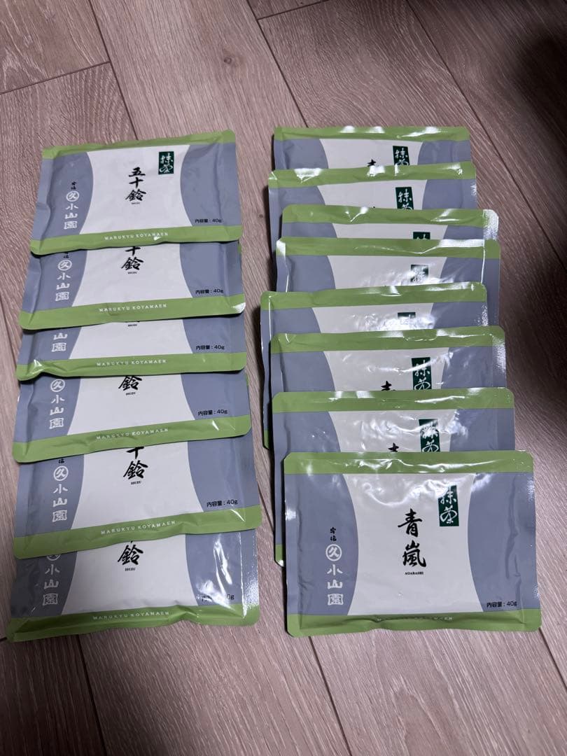 宇治 丸久小山園 抹茶 五十鈴 40g x 6袋 青嵐40g x 8袋 抹茶 宇治 丸久小山園 五十鈴 40g 袋入（いすず） 薄茶 茶道 京都産