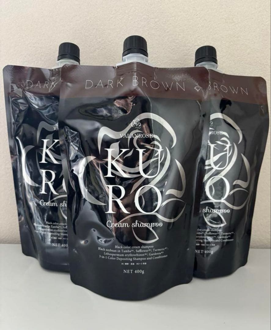 KUROクリームシャンプー　ダークブラウン3個SET