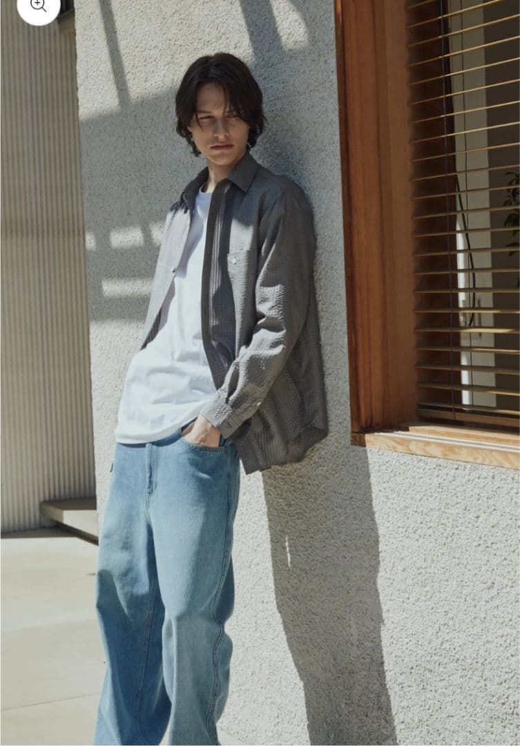 く*読様 25SS SILK SUCKER CHECK SHIRTS Mサイズ