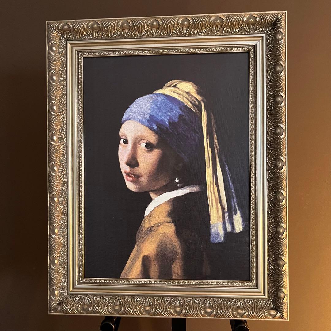 プリントアート フェルメール 真珠の耳飾りの少女 絵画 額付き インテリア