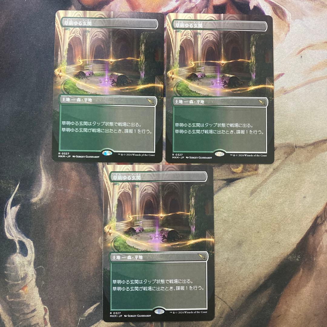 専用。MTG 草萌ゆる玄関 日ボーダレス3枚セット