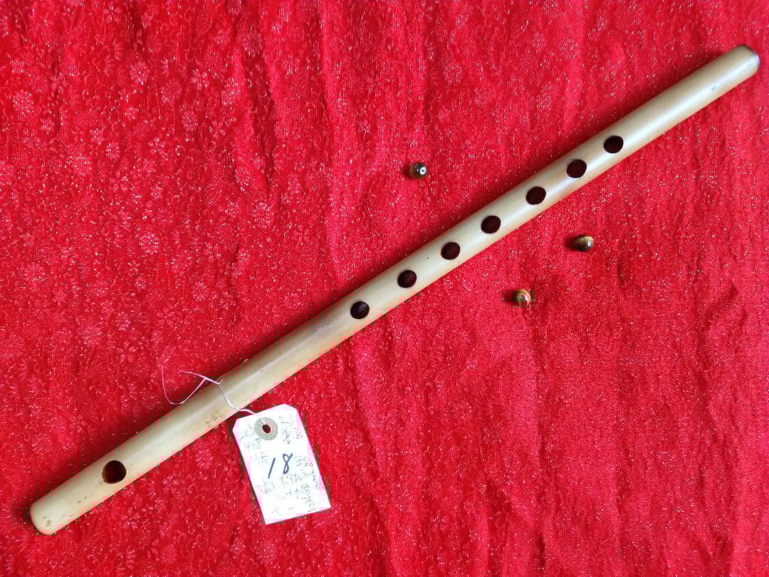 18　鳴り抜群 焼竹 古典調七穴五本調子　バナナ管　 根岸篠笛工房