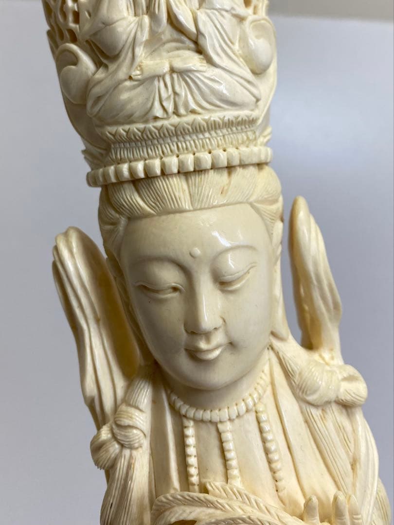 専用　極上　特大観音像　55cm 1821g 東け8-0104 ⭐︎げ 特別展 東日本大震災復興祈念 「みちのくの観音さま - 人に寄り添う