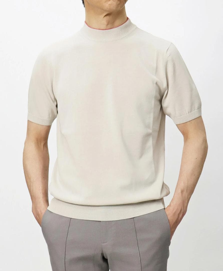 Cruciani ハイゲージ モックネック ニット Tシャツ 21SS-U20