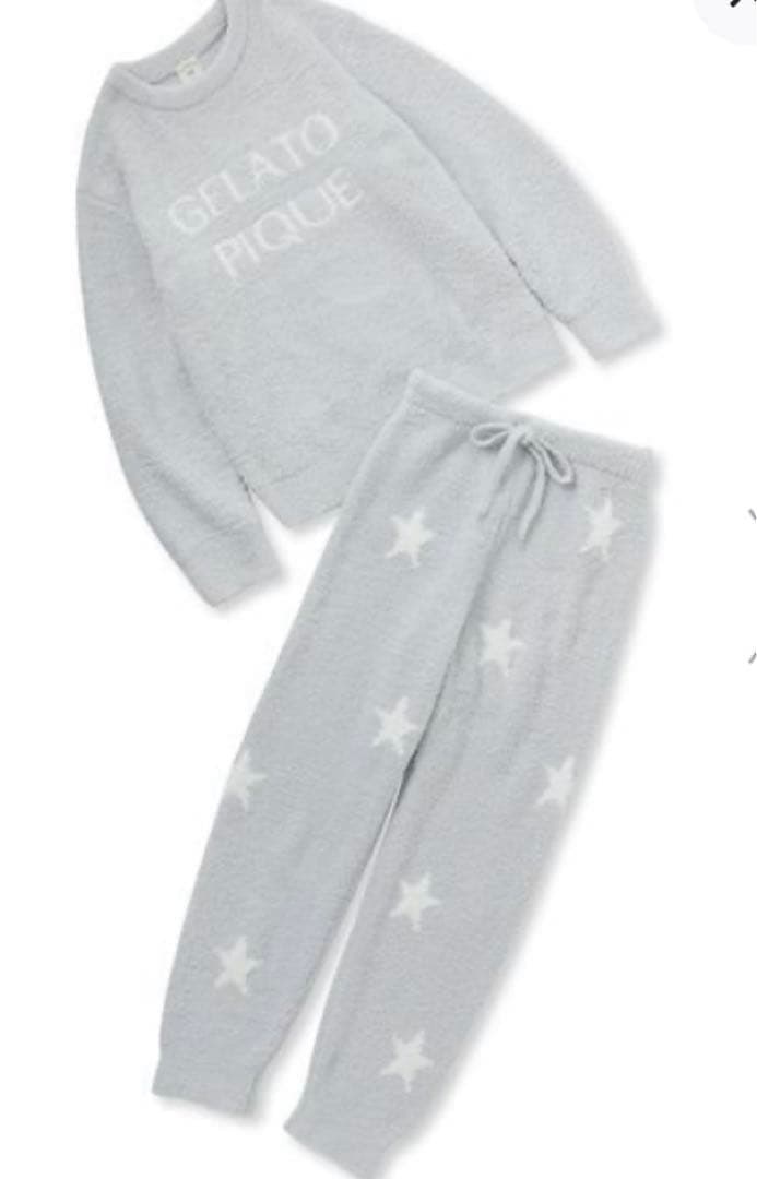 ジェラートピケ　スタージャガードプルオーバー&ロングパンツ