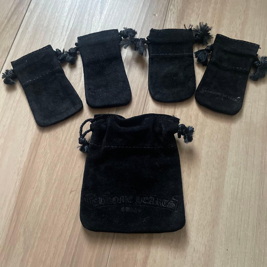 chrome hearts クロムハーツ 革袋 巾着 ポーチ 正規品 5枚 - メルカリ