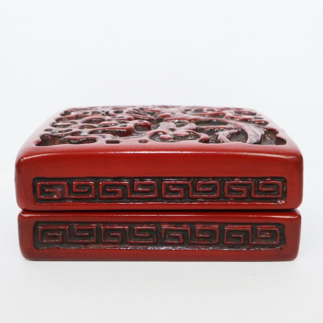 永楽 堆朱 鳳桐文四方香合 共箱 漆工芸 漆芸 木工芸 茶道具 - メルカリ