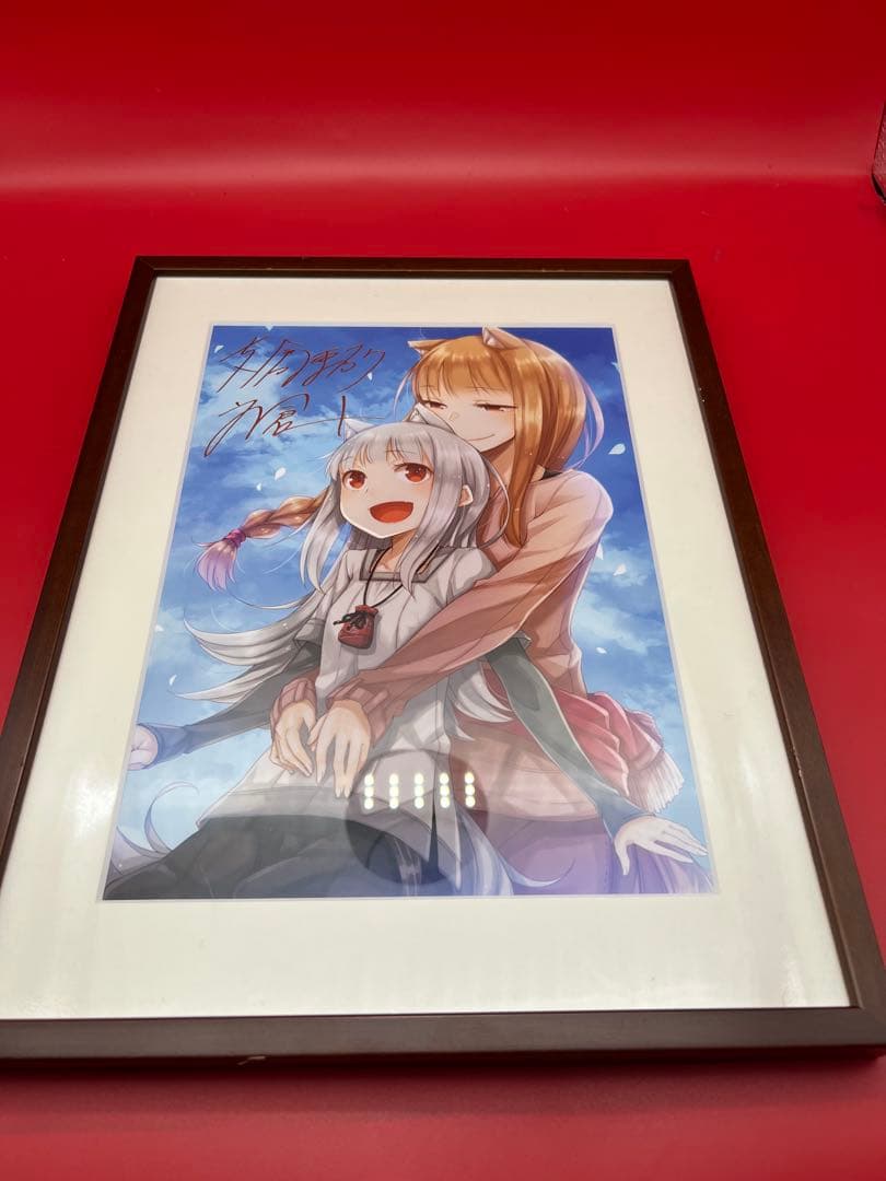 『新説 狼と香辛料 狼と羊皮紙』支倉凍砂 ＆文倉十箔押しサイン入り 複製原画