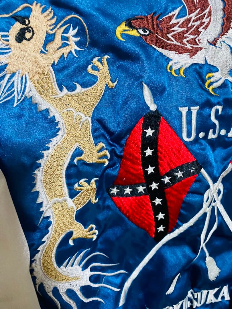 JUNGLE STORM 日本限定 YOKOSUKA サテン スカジャン 龍 - メルカリ