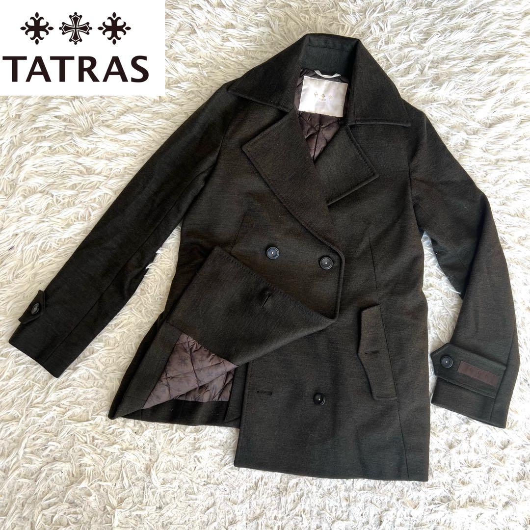 【良品】TATRAS ピーコート　裏地ダウン　ATELIER カーキ　サイズ1