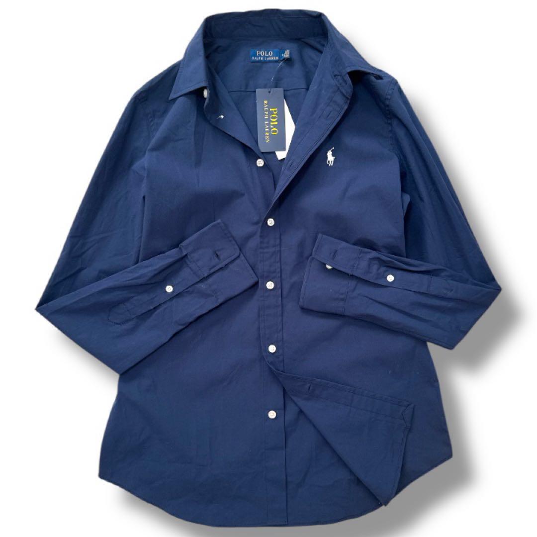 ☆新品未使用☆タグ付き ポロラルフローレン レディースシャツ ネイビー