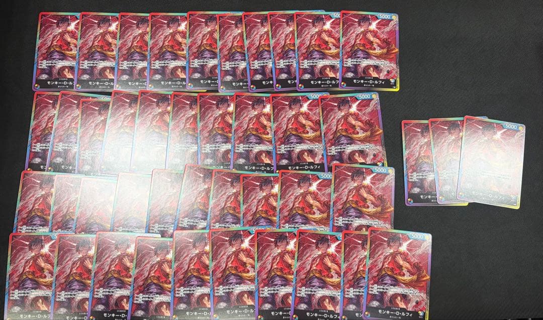 ワンピースカード　モンキー・D・ルフィ　リーダーカード　8パックバトル　43枚