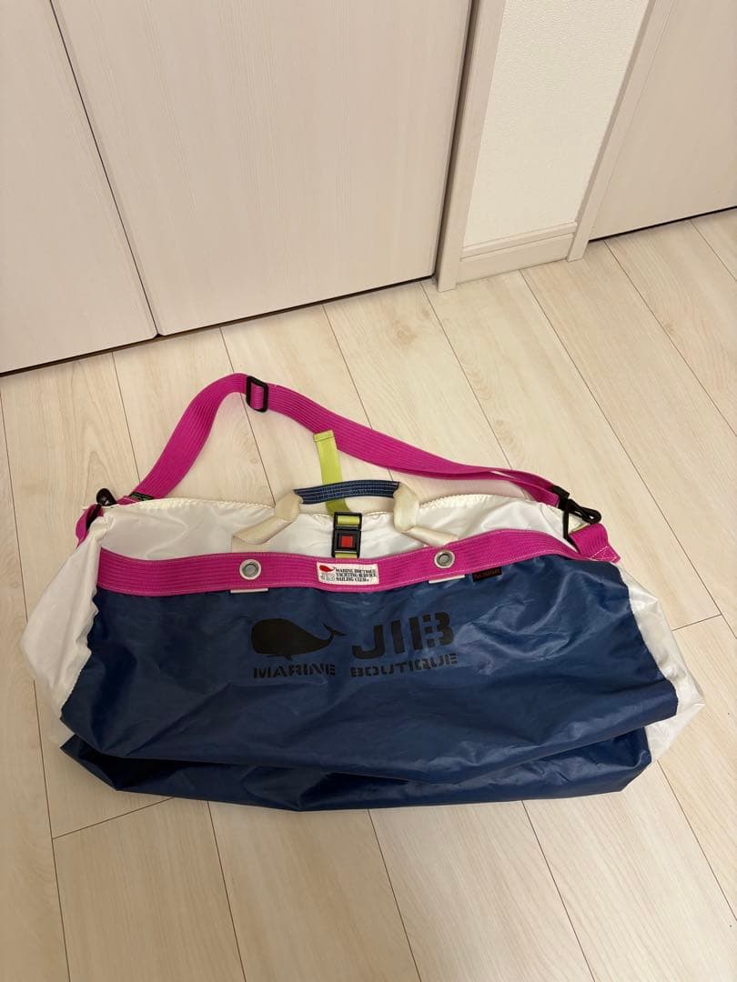 JIB マリンボストン SD30 35L ネイビー×ピンク Welcome to JIB Home Page! ‐ くじらが目印！セイルクロスのバッグ