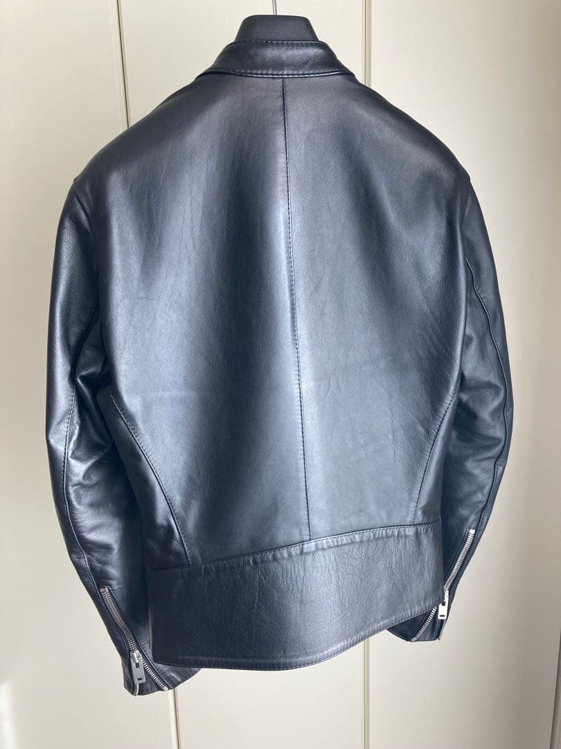 16ss 44 マルジェラ 5ZIP 八の字 カーフ ライダースジャケット 44