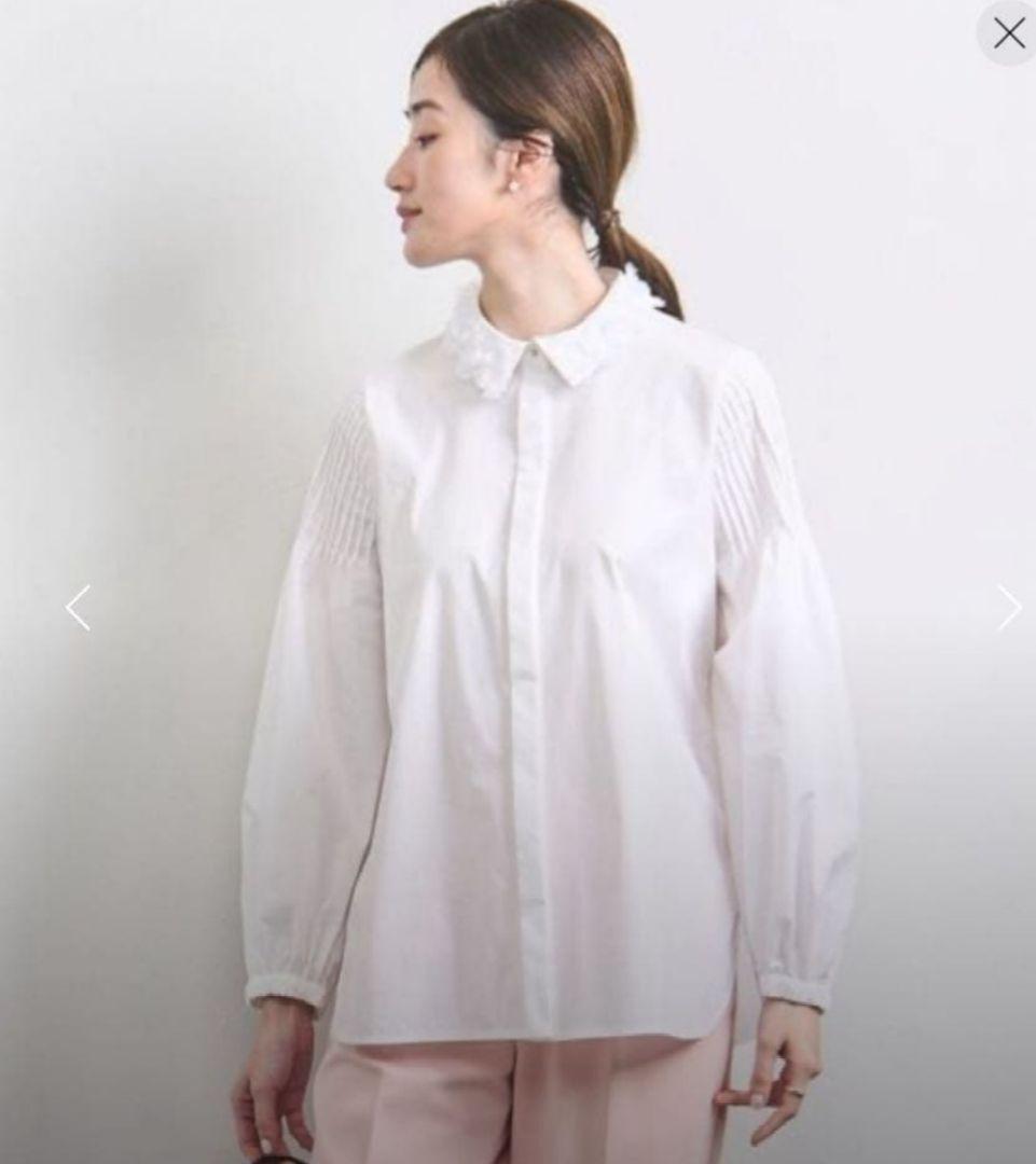 UNITED ARROWS チュールカラー 2WAY ブラウス