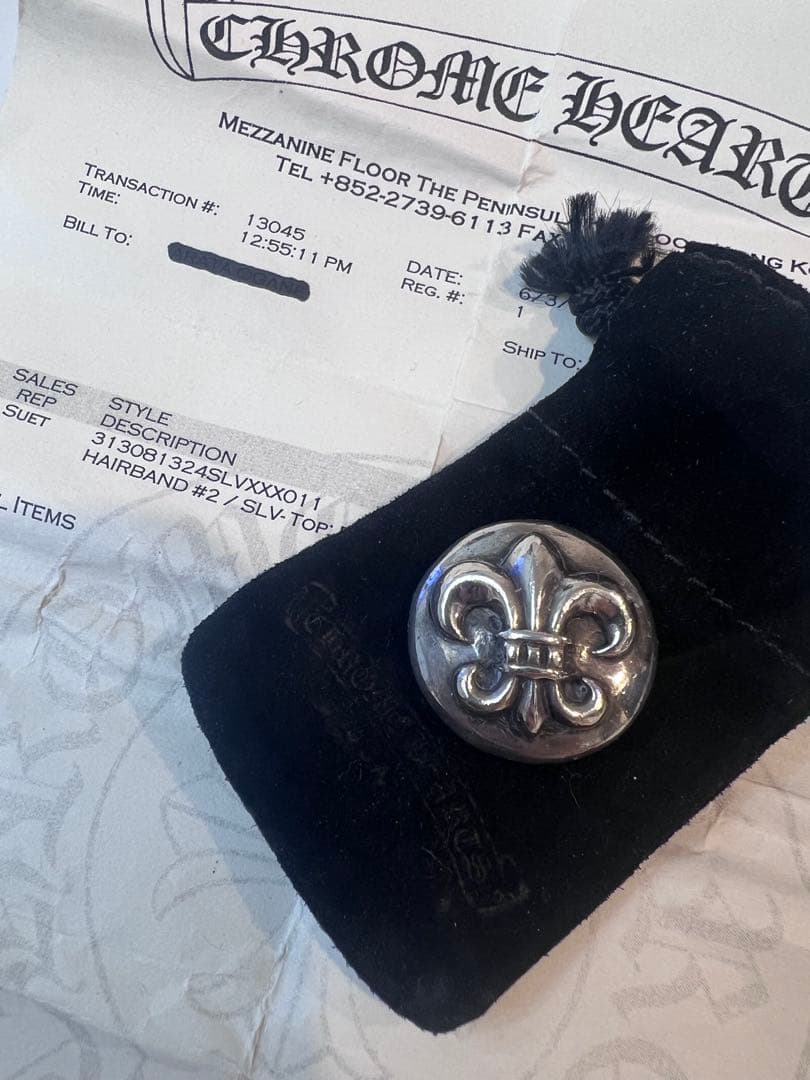 【インボイス・袋有】クロムハーツ BSフレア コンチョ ヘアバンド ブレスレット