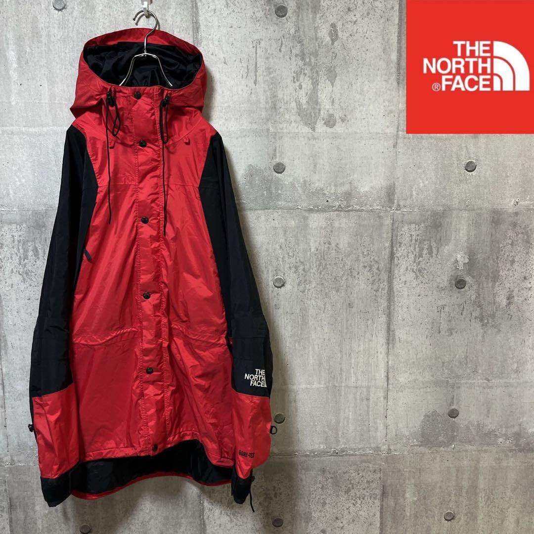 ノースフェイス　マウンテンパーカー　GORE-TEX レッド　メンズXL 90's THE NORTH FACE ノースフェイス GORE-TEX マウンテンパーカー