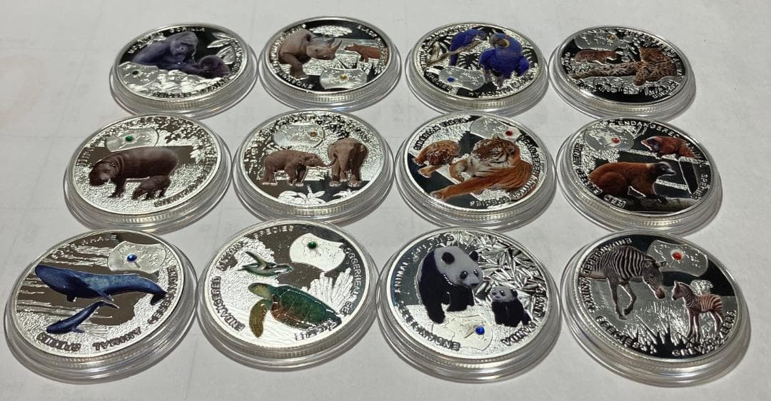 記念硬貨　ザンビア共和国　2014　絶滅危惧種保護　12種コンプリート 2026年最新】ザンビア記念銀貨の人気アイテム - メルカリ