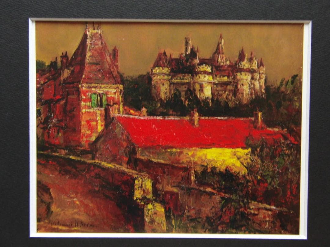 浮田 克躬、「ピエンフォン城を望む」、希少画集・額装画