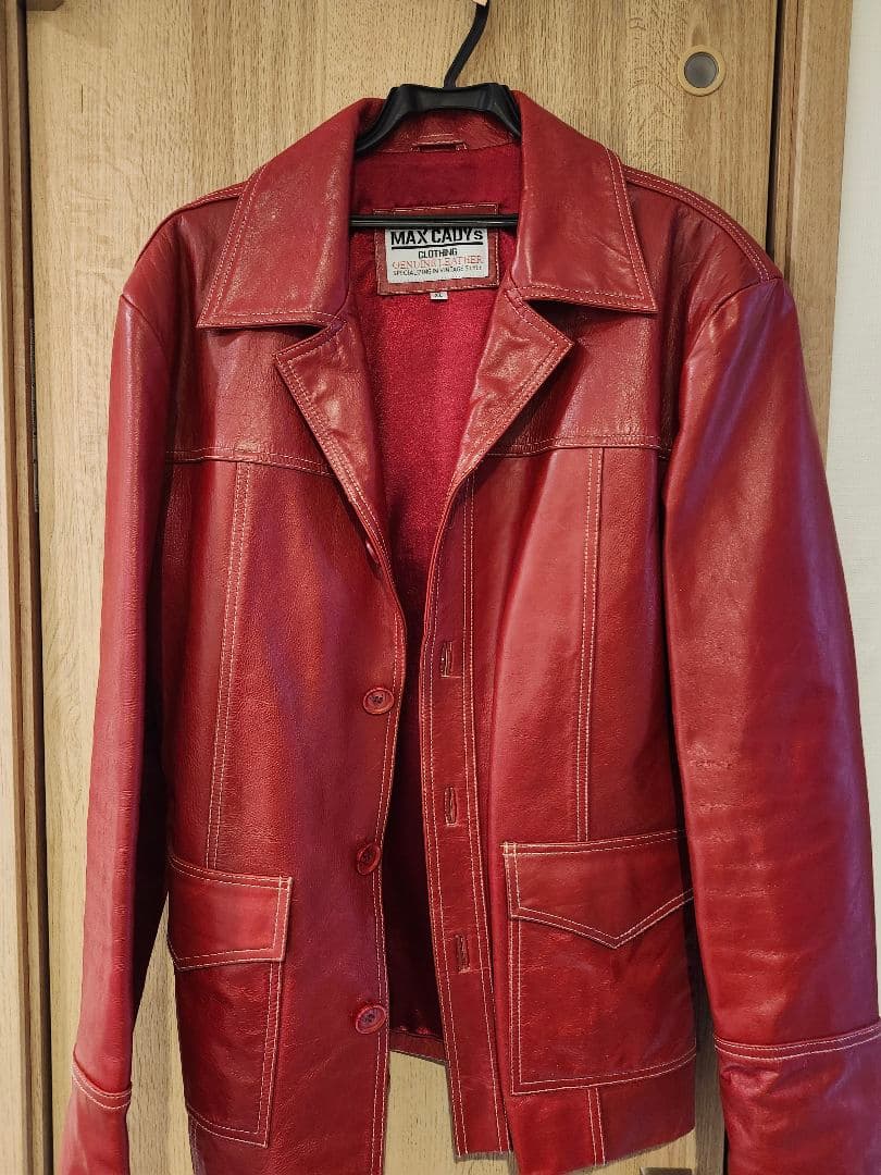 FIGHT CLUB タイラーダーデン 赤 レザージャケット 定価44000円 ファイトクラブの革ジャン通販#2 | ブラッドピット着用 - 映画革ジャン