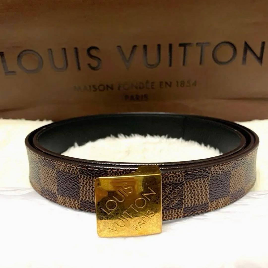 ルイヴィトン LOUIS VUITTON ダミエ サンチュール キャレ ベルト LOUIS VUITTON（ルイ・ヴィトン） ダミエ サンチュール キャレ ベルト
