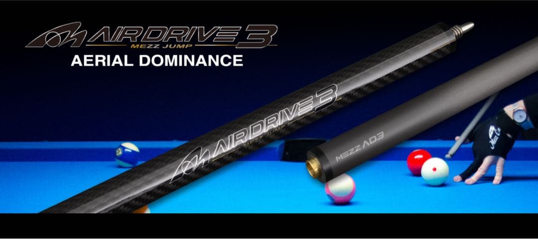 【新品】Mezz エアドライブ3 ビリヤード新商品レビュー『AIRDRIVE3』は最高のジャンプキューです