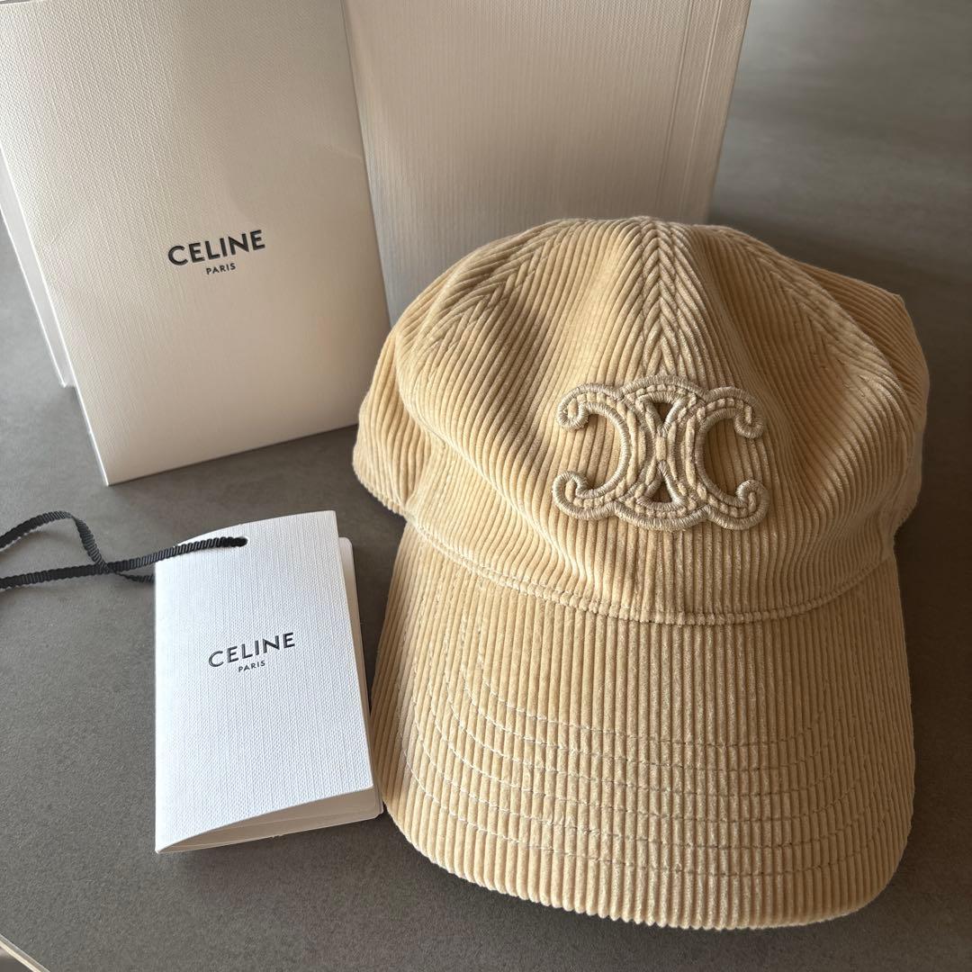 CELINE コーデュロイ キャップ M