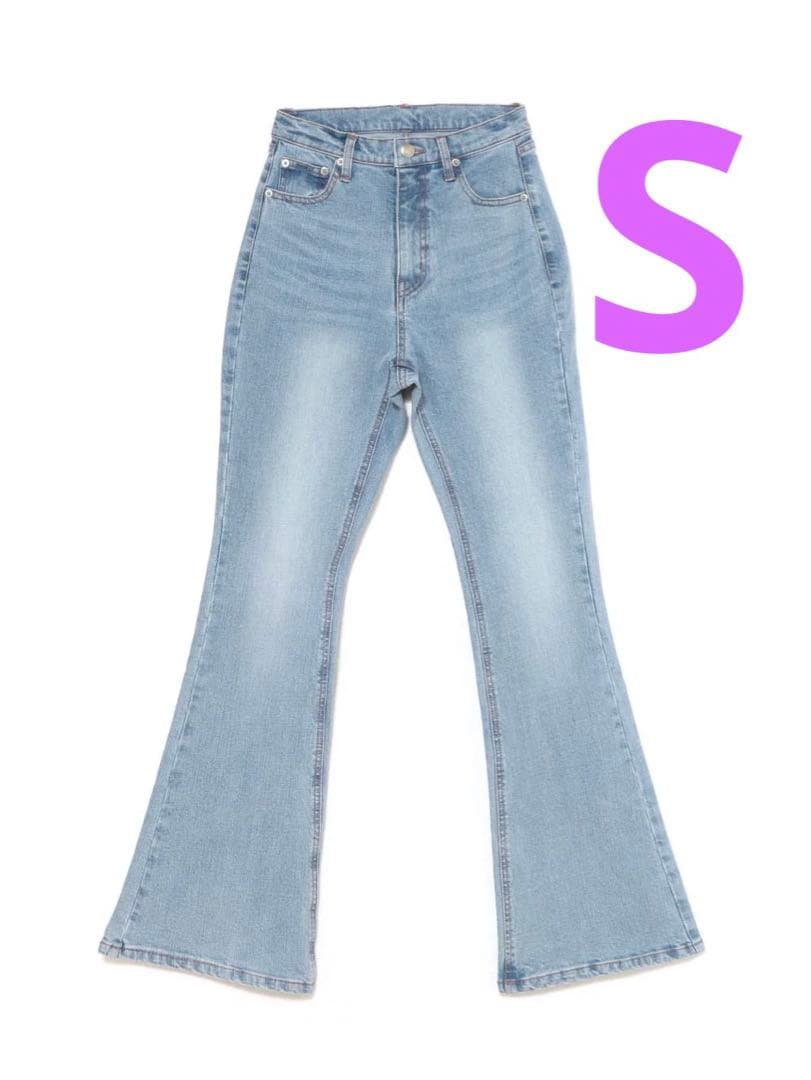 パンツ andmary Mary logo flare denim AM1663 ANDMARY】Mary logo flare denim