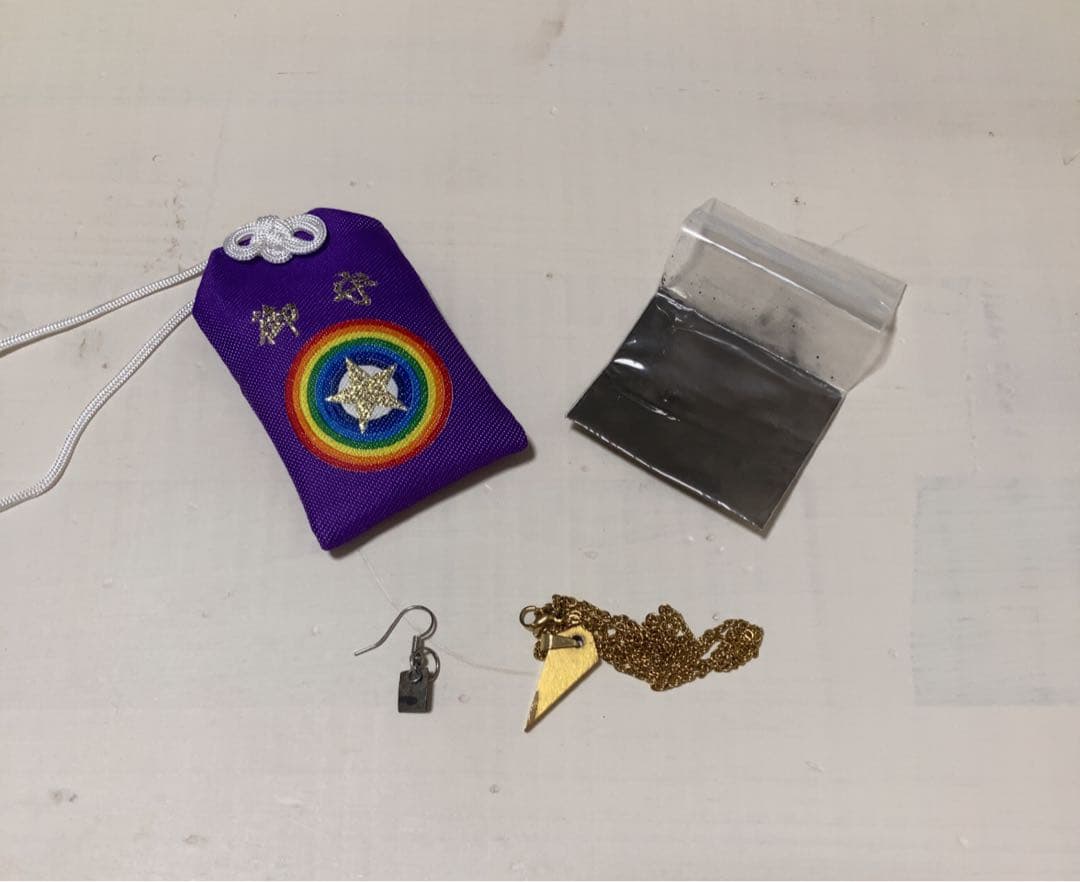 宇宙村 イミラック お守り ＆ ギベオン隕石 ネックレス ピアス セット お得