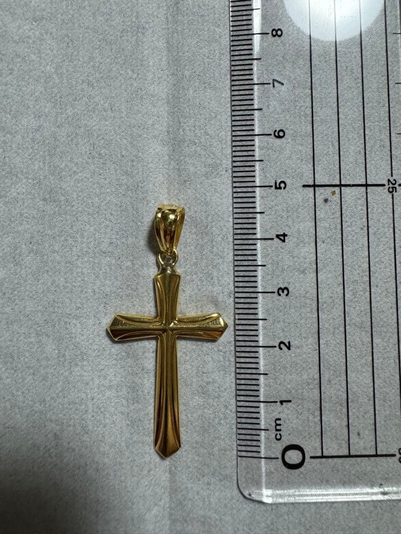 k18金　十字架 ペンダント ネックレスセット 3.3g