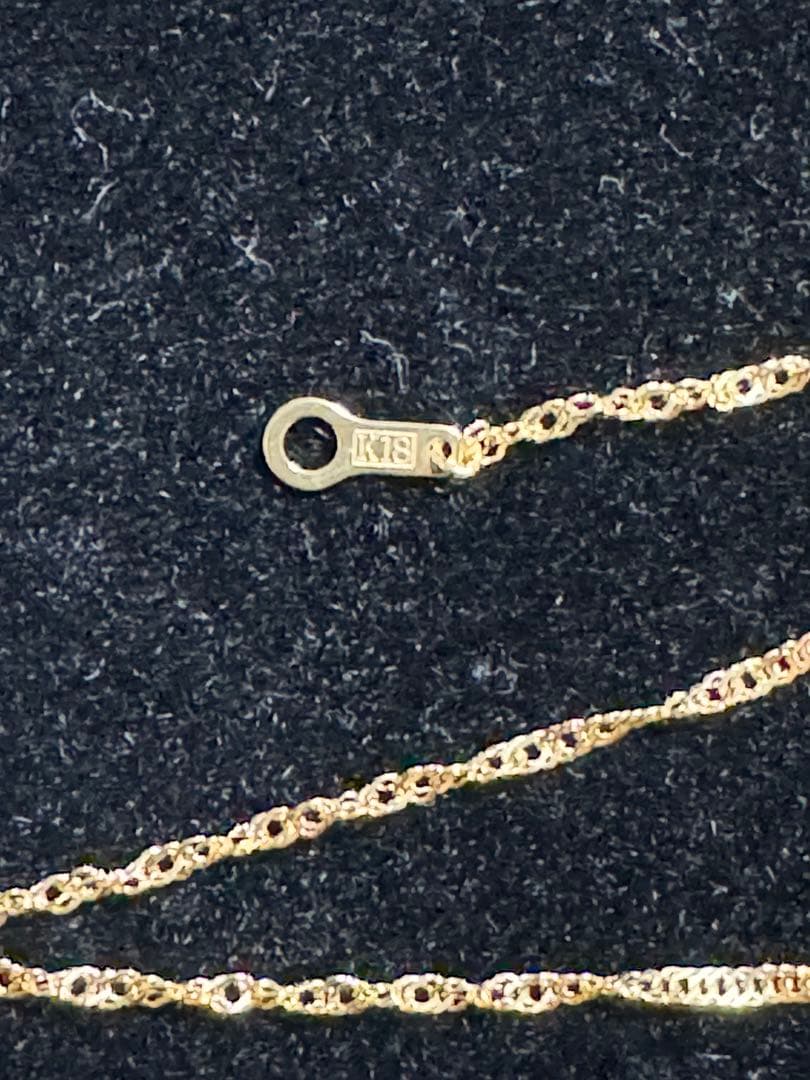 k18金　十字架 ペンダント ネックレスセット 3.3g