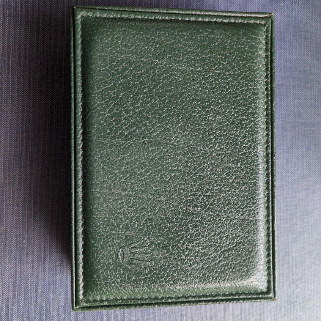 ROLEX 緑色レザー小物入れ