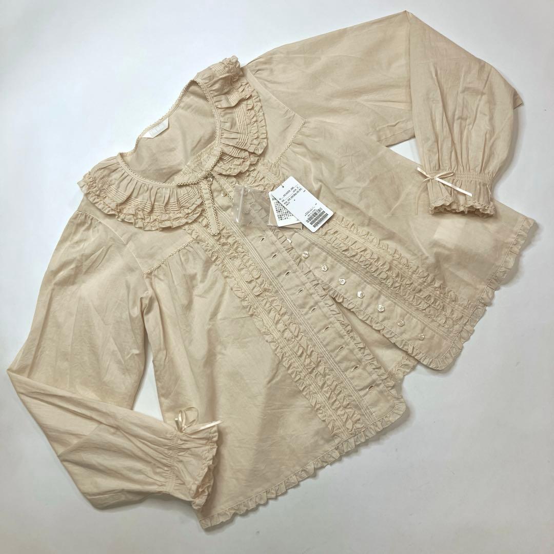 【新品未使用】ピンクハウス 生成 ピコフリル 豪華オーバーブラウス/2024年 新品未使用】ピンクハウス 生成 ピコフリル 豪華オーバーブラウス/2024