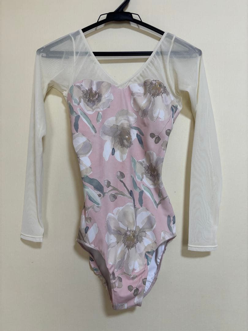 stina 花柄バレエレオタード 長袖 L