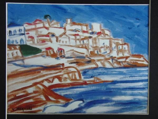 野口 弥太郎、風の日、高級希少画集画、版上サイン入 新品額付 野口 弥太郎、風の日、高級希少画集画、版上サイン入 新品額付