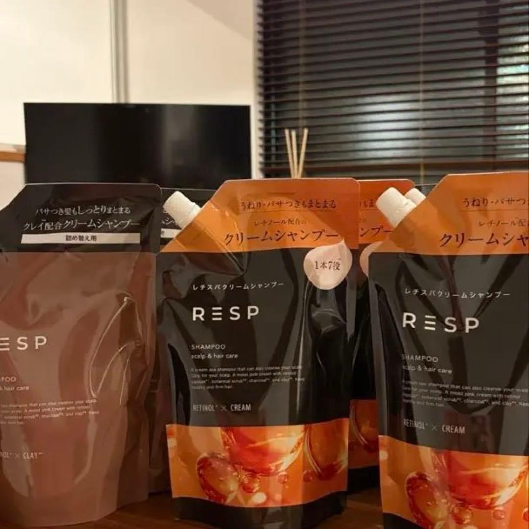 【新品未開封】RESP レチスパ クリームシャンプー 詰め替え 400g × 7
