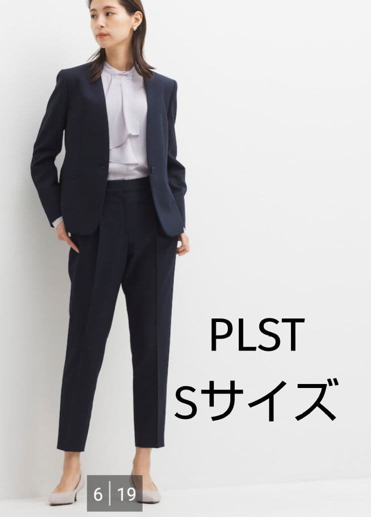 PLST プラステ ジャケット パンツ セットアップ スーツ ネイビー S