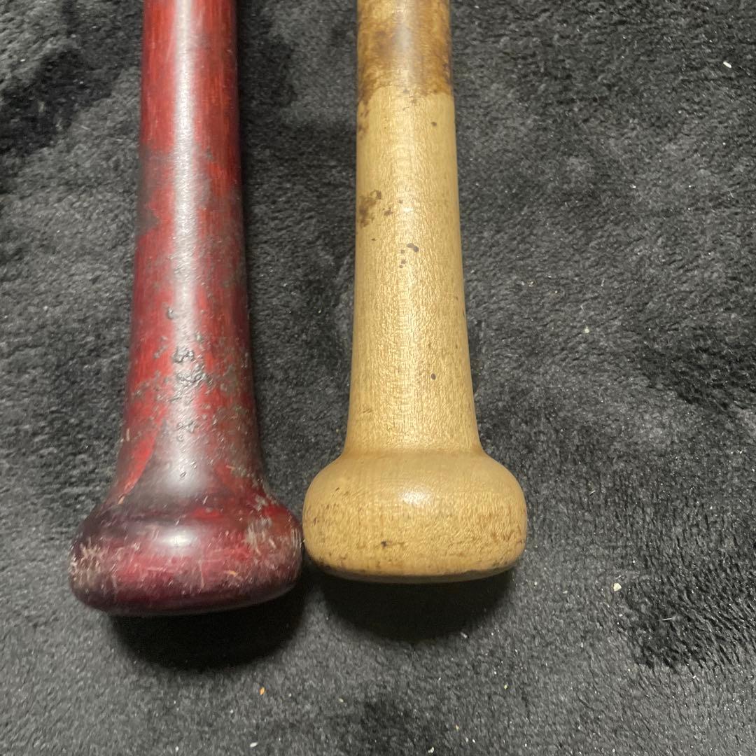 硬式木製バット2本セット値下げ交渉可！ - メルカリ