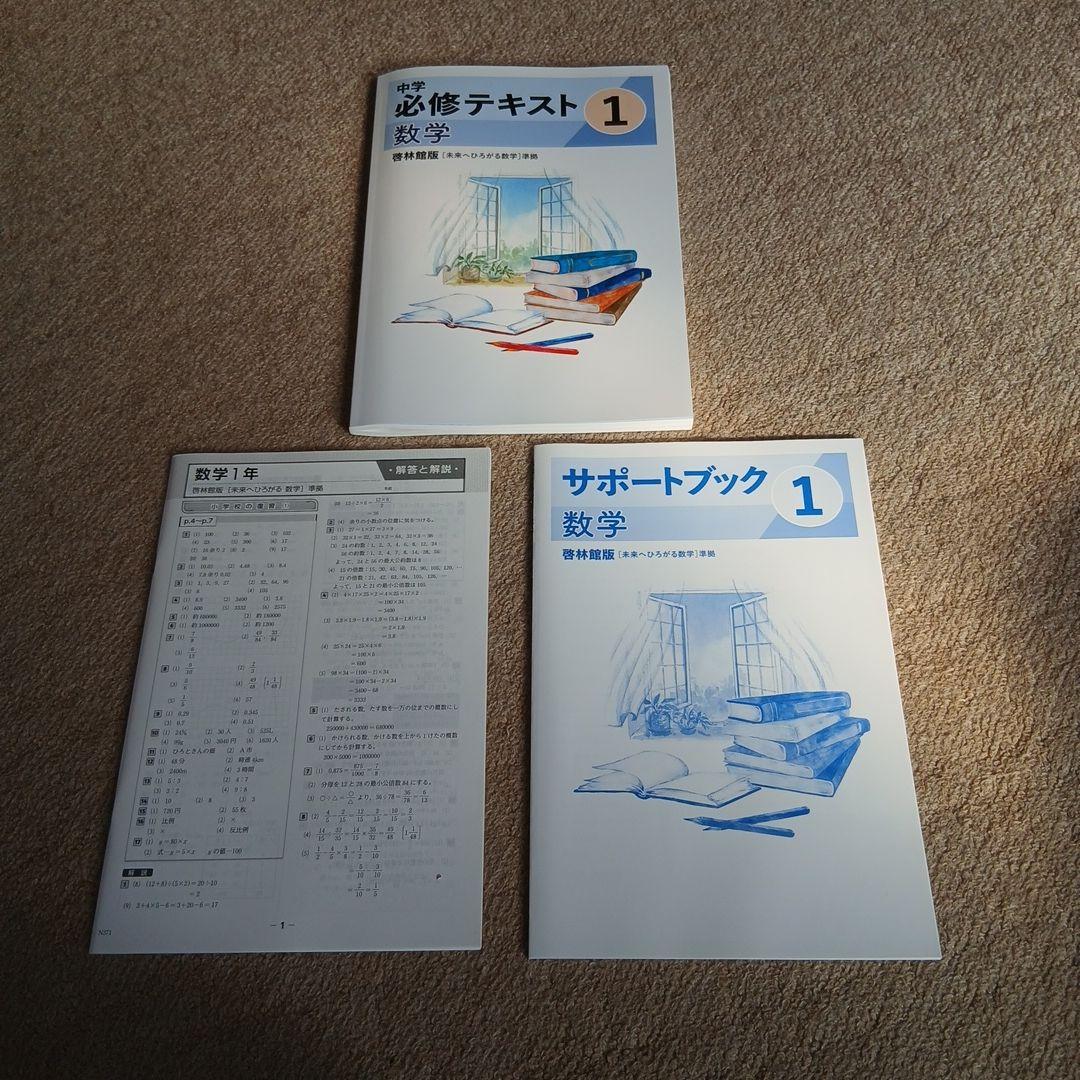 定期テスト対策 新中学 必修テキスト 数学 1 セット 復習 - メルカリ