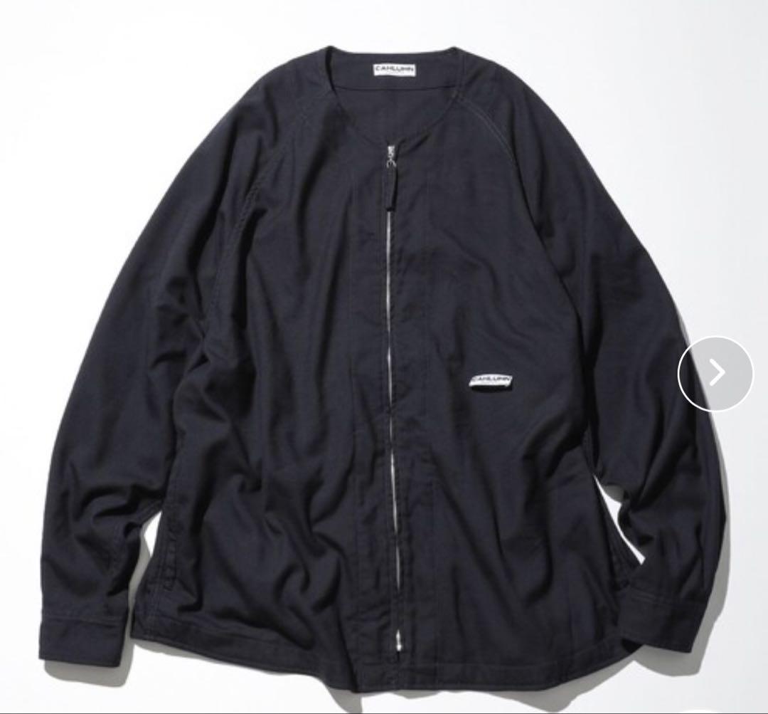 CAHLUMN カウラム　Wool Flannel Baseball Shirt