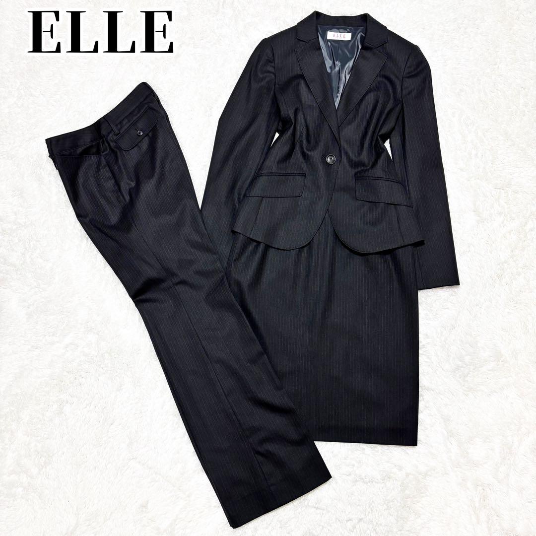 mimihi ELLE ブラック ストライプ シルク 3点セット