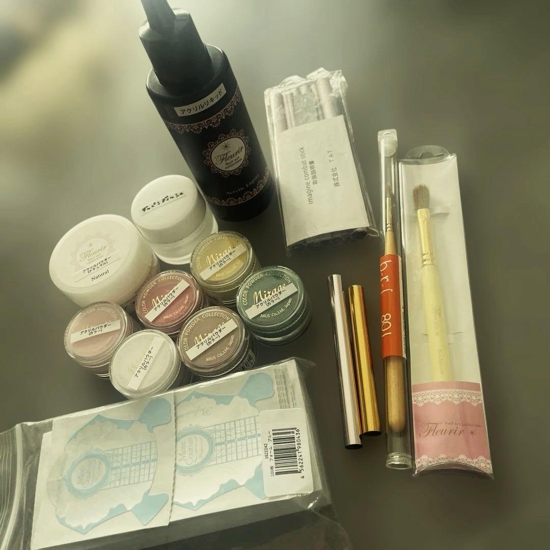 スカルプチュアネイルブラシ（ブラシ・カラー粉）