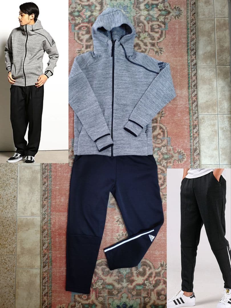 値下げ！アディダス z.n.e ストームヘザーフーディー セットアップ風